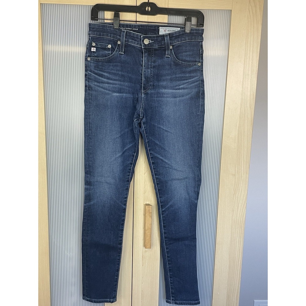 AG Adriano Goldschmied Skinny Ankle Farrah Jeans Sz 27 Dark Wash High Rise Denim
